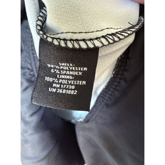 Victoria Beckham Target Black Calla Lily Satin Ruffle Hem Dress Size M - Picture 4 of 6